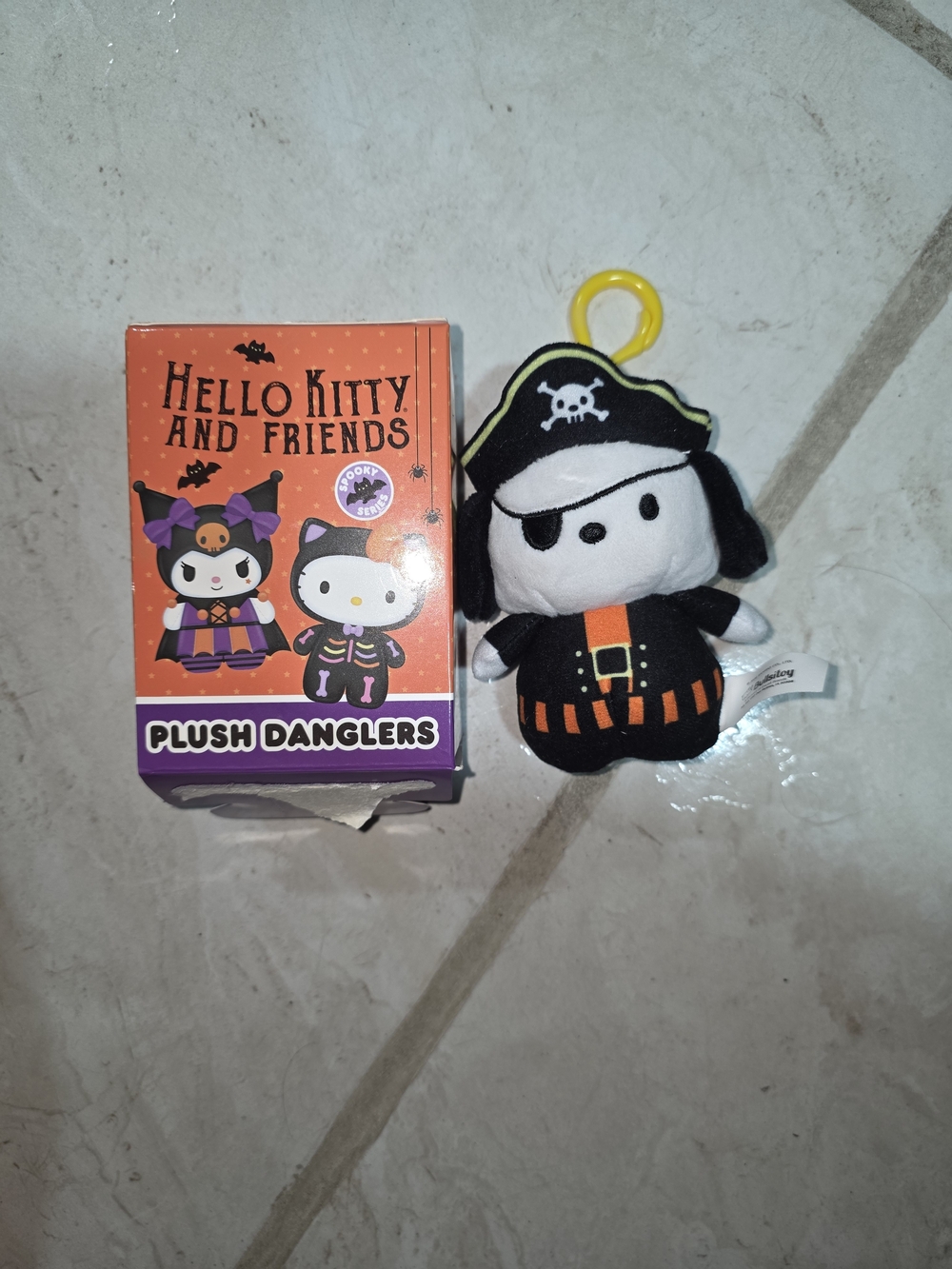 Hello Kitty and Friends Halloween Pochacco Pirate Plush Dangler Keychain w/ Clip